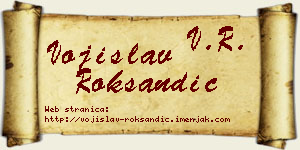 Vojislav Roksandić vizit kartica